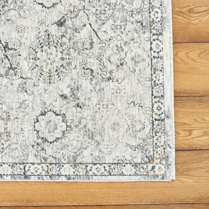 Mastercraft ella 6887a grey Grey Living Room Floral Rug.