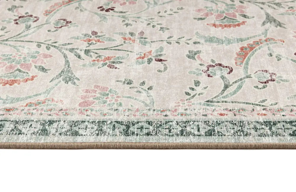 Hug Rug Eco-Washable English Floral 120X185 Green Rug — RugsDirect Online