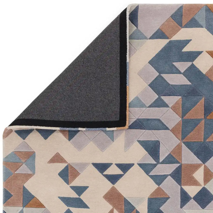 Asiatic enigma blue multi Blue, Multicoloured Living Room Wool Rug.