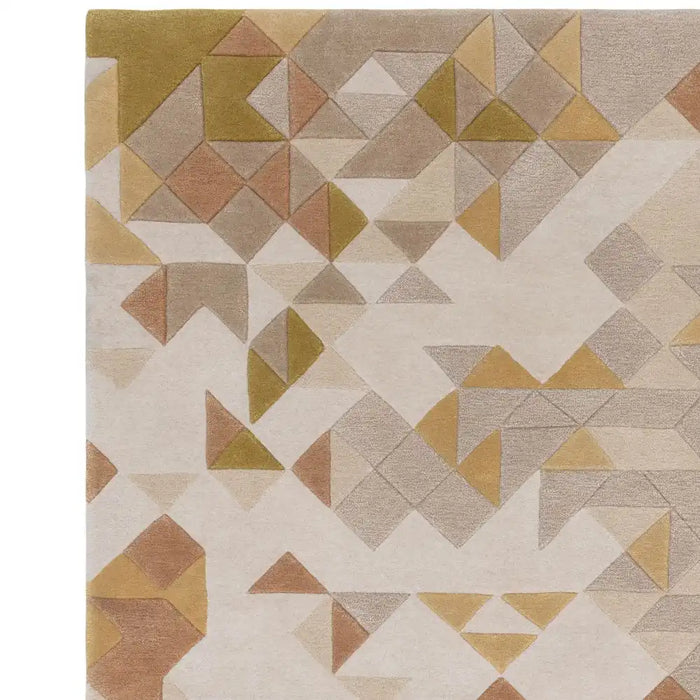 Asiatic enigma gold multi Yellow, Multicoloured Living Room Wool Rug.