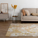 Asiatic enigma gold multi Yellow, Multicoloured Living Room Wool Rug.