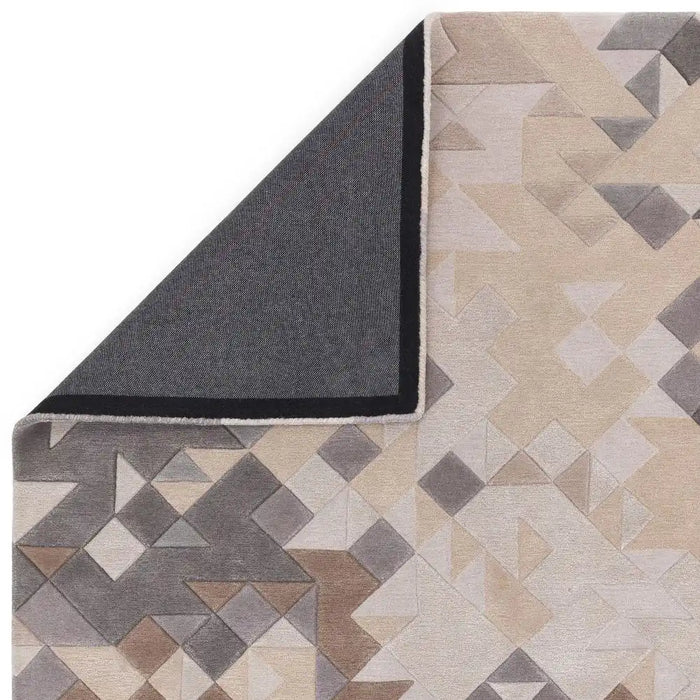 Asiatic enigma grey multi Grey, Multicoloured Living Room Wool Rug.