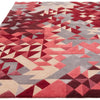 Asiatic enigma red multi Multicoloured, Red Living Room Wool Rug.