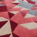 Asiatic enigma red multi Multicoloured, Red Living Room Wool Rug.