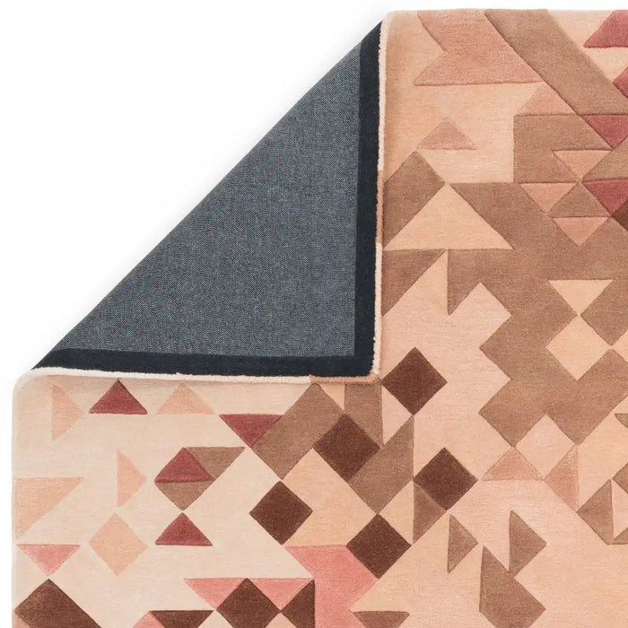 Asiatic enigma rose multi Multicoloured, Pink Living Room Wool Rug.