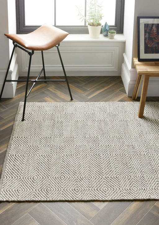 Origins estelle natural Brown, Beige Living Room Geometric Rug.