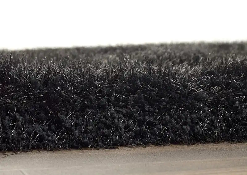 Origins extravagance dark grey Grey Living Room Shaggy Rug.