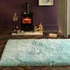 Origins extravagance duck egg Blue Living Room Shaggy Rug.