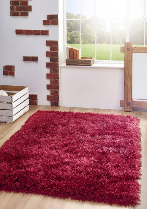 Origins extravagance wine Red Living Room Shaggy Rug.