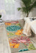 Nourison fantasy fa26 grey Grey, Multicoloured Living Room Floral Rug.