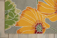 Nourison fantasy fa26 grey Grey, Multicoloured Living Room Floral Rug.