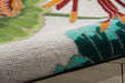 Nourison fantasy fa26 ivory Ivory, Multicoloured Living Room Floral Rug.