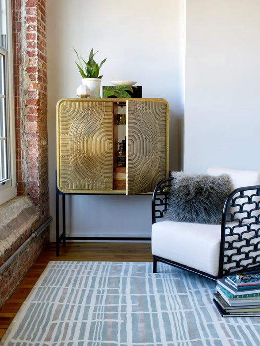 Tortoiseshell Stripe Florence Broadhurst Jade 039808 Rug