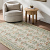 Fairfax Hand Tufted Green Beige Pink Wool Global Living Dining Bedroom FFX2300 Rug