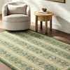 Fairfax Hand Tufted Green Beige Blue Wool Global Living Dining Bedroom FFX2301 Rug