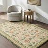Fairfax Hand Tufted Green Beige Pink Wool Global Living Dining Bedroom FFX2302 Rug