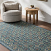 Fairfax Hand Tufted Blue Beige Pink Wool Global Living Dining Bedroom FFX2304 Rug