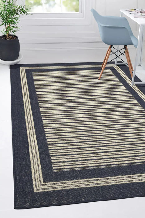 FLATWEAVE GEL Border Navy