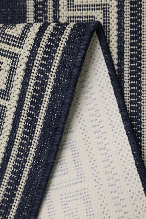 FLATWEAVE GEL Greek Key Navy Blue Rug — RugsDirect Online