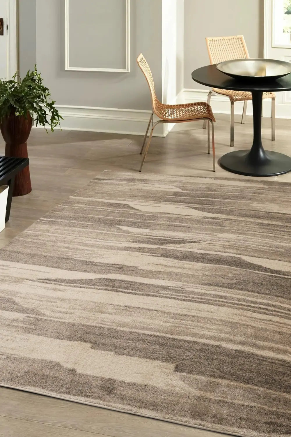 FREYA Abstract Natural Beige Rug — RugsDirect Online