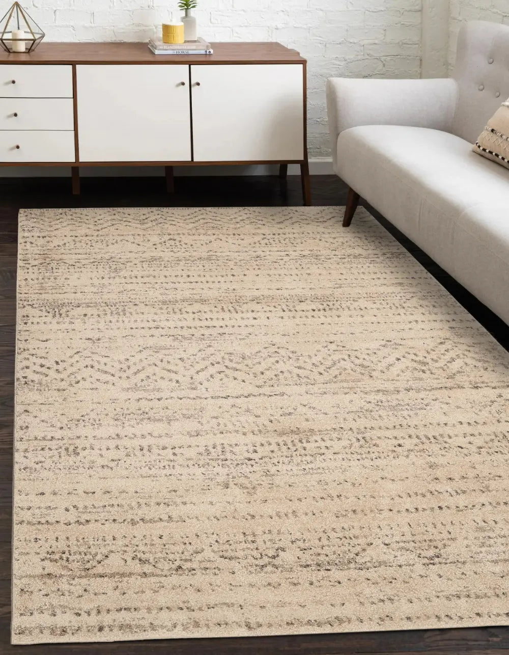 FREYA Linezag Natural Beige Rug — RugsDirect Online
