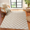 IZALINE Machine Washable Modern Shaggy Beige Rug