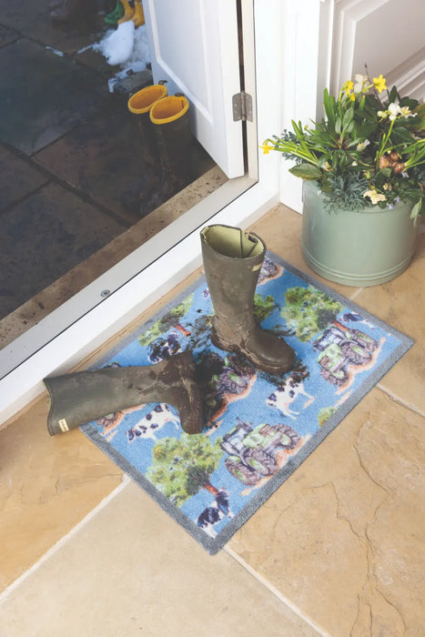 Hug Rug Washable Farmyard Tractors Multi
