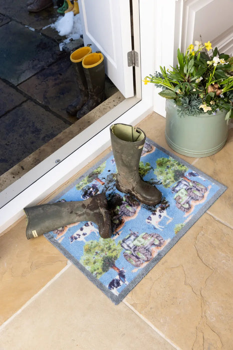 Hug Rug Washable Farmyard Tractors Multi