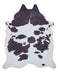 Think Rugs faux animal print cow print black and white Black, Ivory Living Room  Rug.