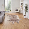 Think Rugs faux animal print leopard print Brown, Beige Living Room  Rug.