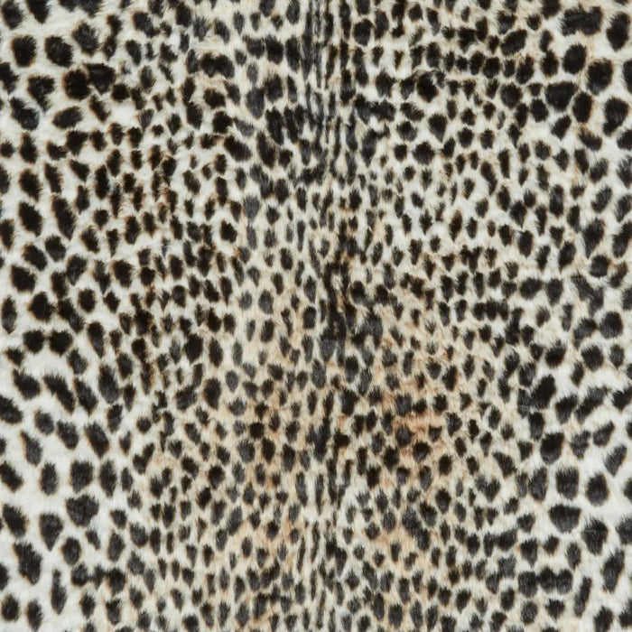 Faux Fur Cheetah Print Brown/White