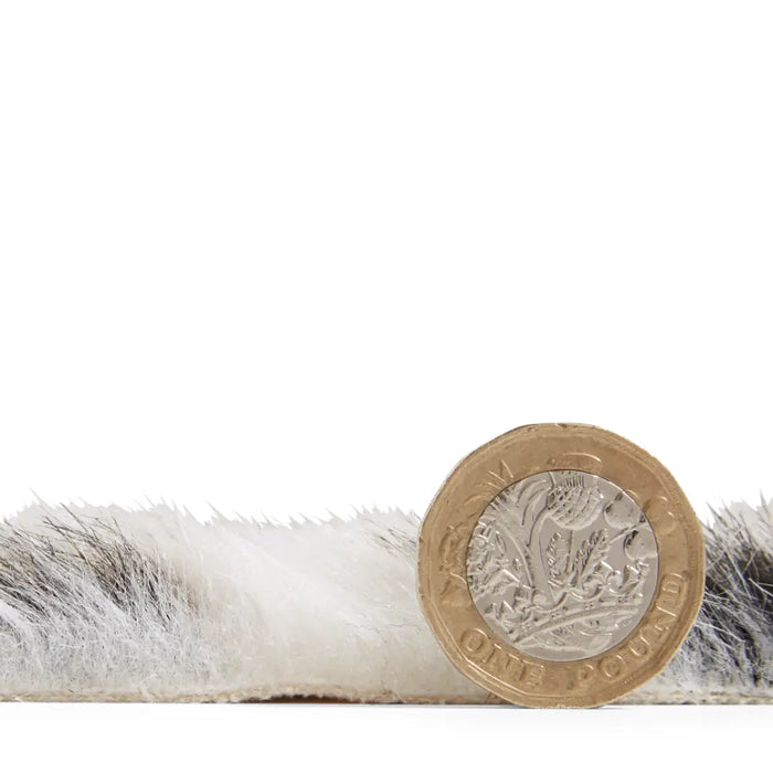 Faux Fur Cheetah Print Brown/White