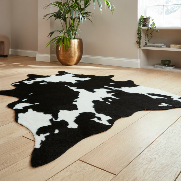Faux Fur Cow Black/White