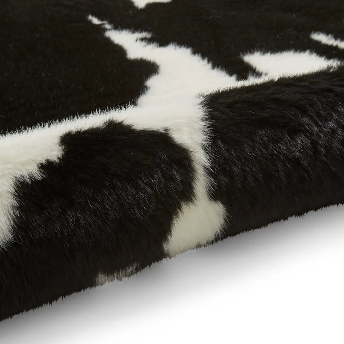 Faux Print Cow Black/White