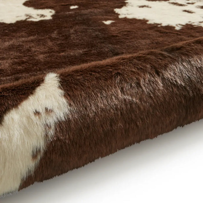 Faux Print Cow Brown/White