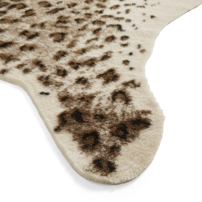 Faux Fur Leopard Brown/White