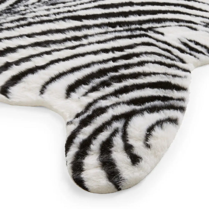 Faux Fur Zebra Black/White