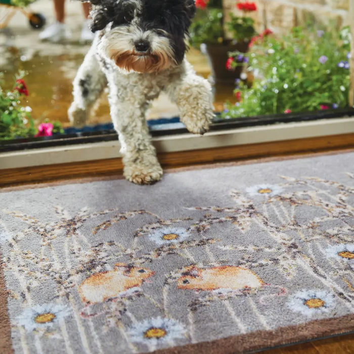 Patterned Hug Rug Country Field Mice 1