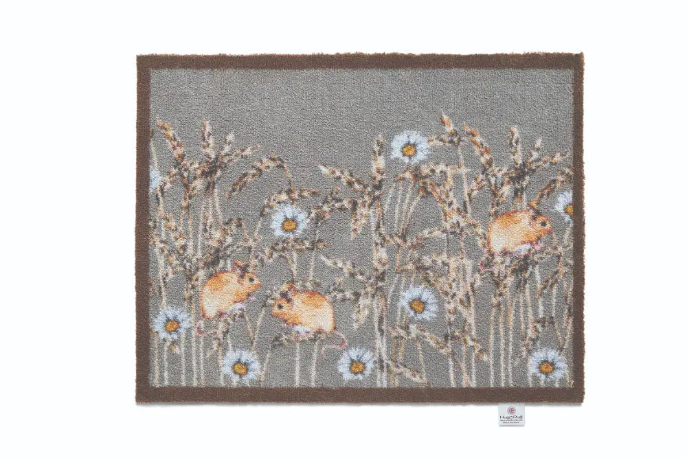 Patterned Hug Rug Country Field Mice 1