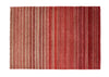Origins fine stripe red Red Living Room Wool Rug.