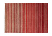 Origins fine stripe red Red Living Room Wool Rug.