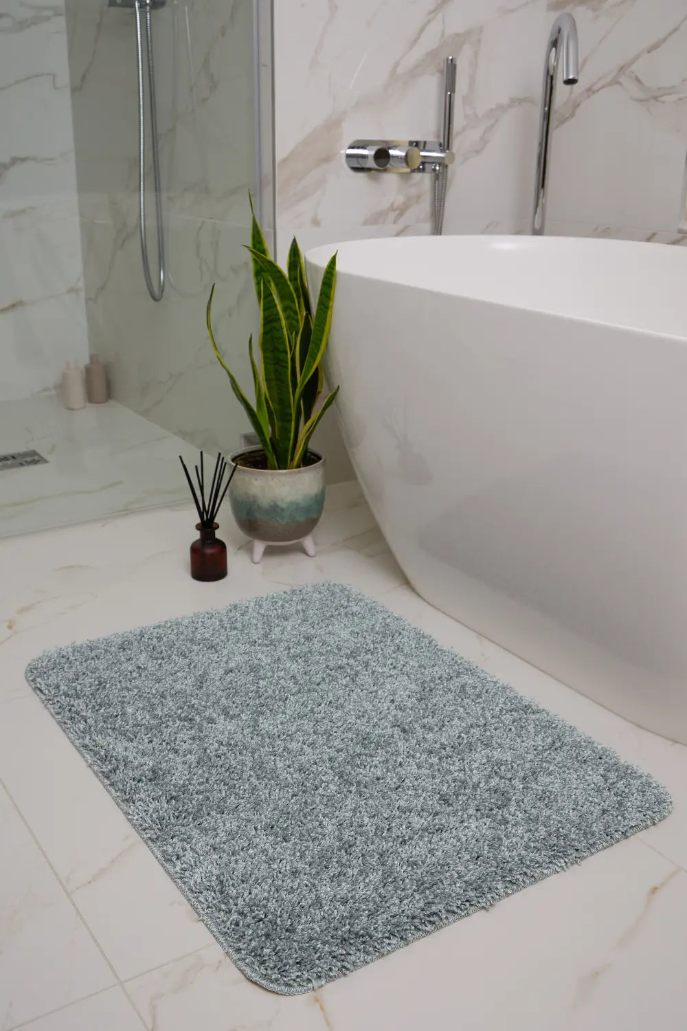 Buddy Bath Mat Fleck Blue Blue Rug — RugsDirect Online