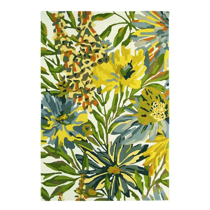 Harlequin harlequin floreale maize 44906 Green, Yellow, Multicoloured Living Room Wool Rug.