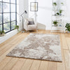 Think Rugs florence 50033 beige silver Grey, Beige Living Room  Rug.