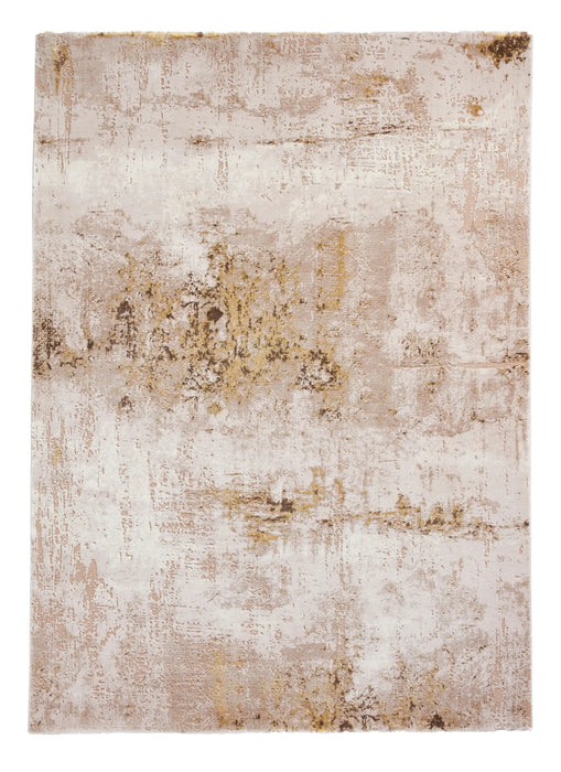 Think Rugs florence 50034 beige gold Yellow, Beige Living Room  Rug.
