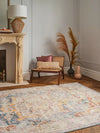 Asiatic flores azin fr01 Multicoloured Living Room Floral Rug.