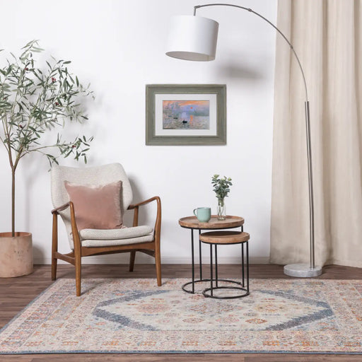 Asiatic flores fiza fr06 Multicoloured Living Room Floral Rug.