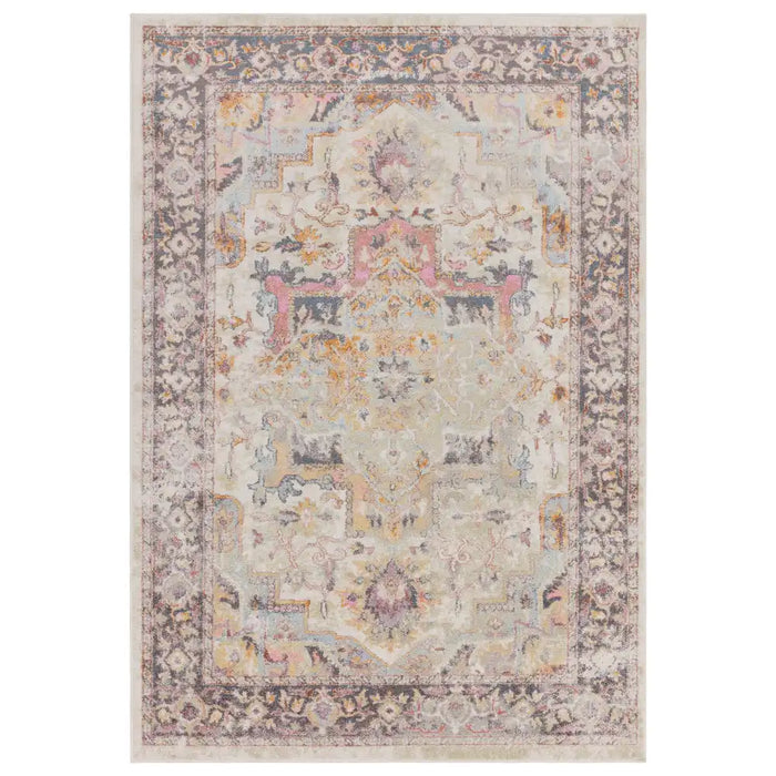 Asiatic flores kira fr04 Multicoloured Living Room Floral Rug.