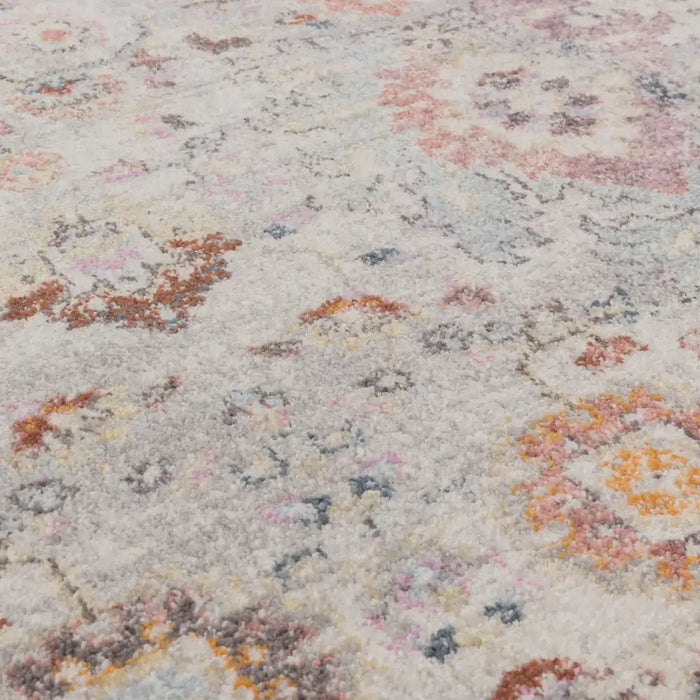 Asiatic flores mina fr02 Multicoloured Living Room Floral Rug.