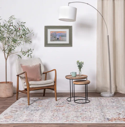 Asiatic flores mina fr02 Multicoloured Living Room Floral Rug.
